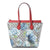 Gucci Womens GG Supreme Canvas Red Leather Blooms Blue Floral Tote 546315