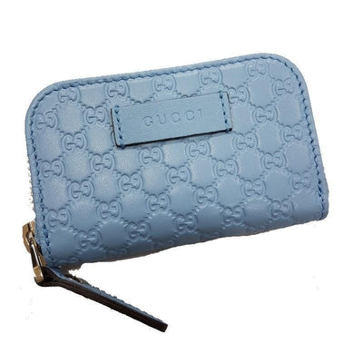 Gucci Womens Mineral Blue Microguccissima Soft Leather Money Case 449896