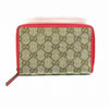 Gucci Womens Original GG Canvas Red Leather Trim Wallet 420113