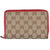 Gucci Womens Original GG Canvas Red Leather Trim Wallet 420113