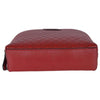 Gucci Womens Red Leather Micro GG Guccissima Cosmetic Bag 449893