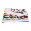 Gucci Womens Silk Ivory and Yellow Trim Flowerwebby Garden Square Scarf 494604