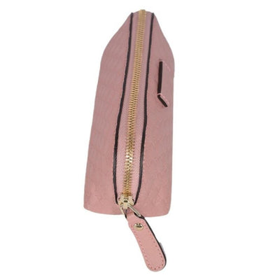 Gucci Womens Soft Pink Microguccissima GG Logo Leather Zip Cosmetic Case 449894