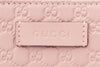 Gucci Womens Soft Pink Microguccissima Soft Leather Zip Wallet 449896