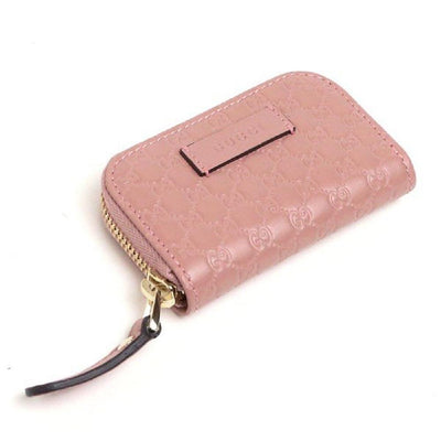 Gucci Womens Soft Pink Microguccissima Soft Leather Zip Wallet 449896