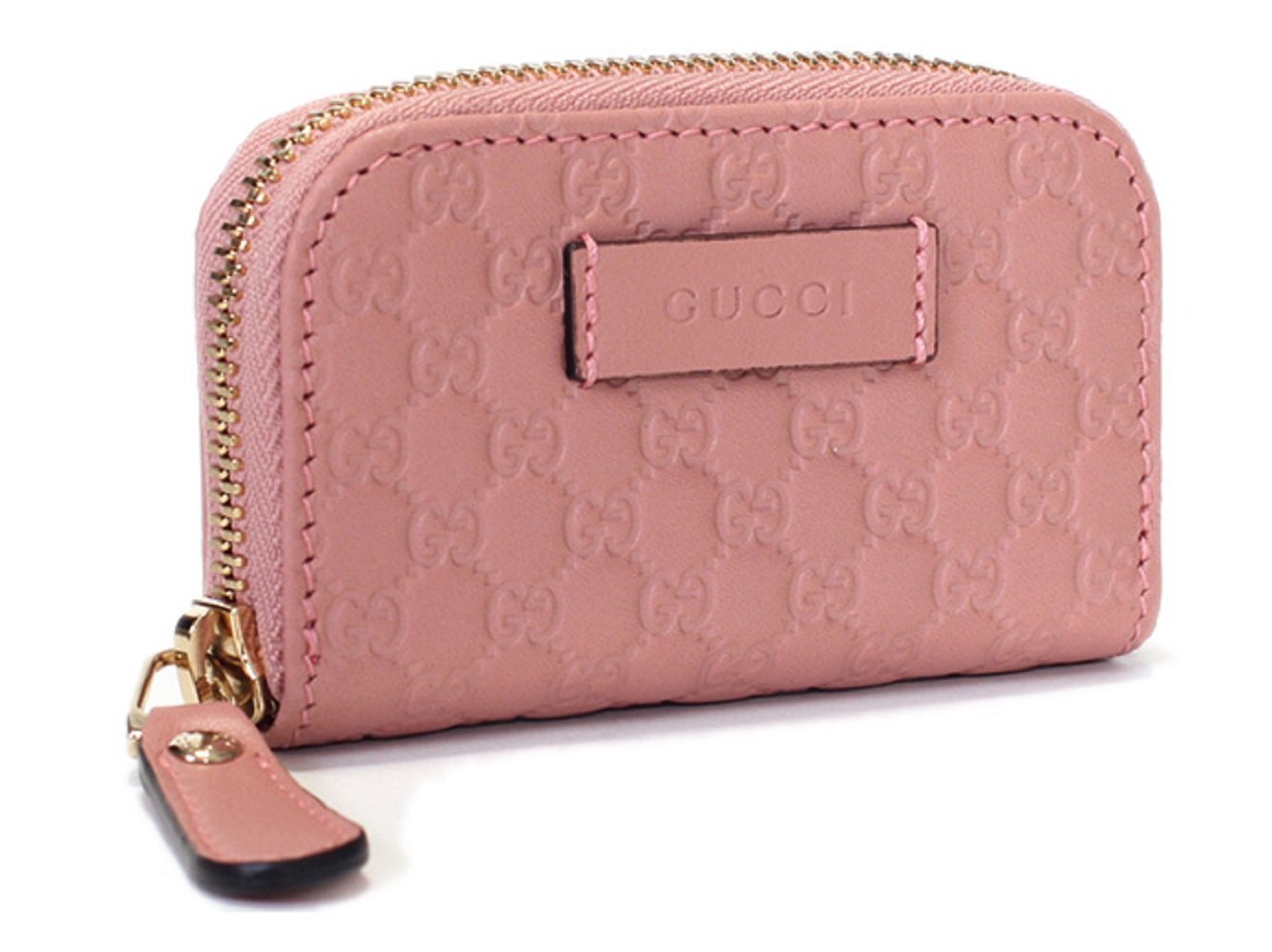 Gucci Womens Soft Pink Microguccissima Soft Leather Zip Wallet 449896