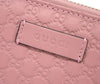 Gucci Womens Soft Pink Microguccissma GG Zip Around Money Case Wallet 544249