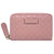 Gucci Womens Soft Pink Microguccissma GG Zip Around Money Case Wallet 544249