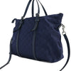 Gucci Zip Top Guccissima Navy Blue Detachable Strap GG Nylon Tote Handbag 510332