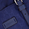 Gucci Zip Top Guccissima Navy Blue Detachable Strap GG Nylon Tote Handbag 510333