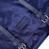 Gucci Zip Top Guccissima Navy Blue Detachable Strap GG Nylon Tote Handbag 510333