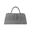 Hester van Eeghen Classic Klipper Wide Asymmetrical Grey Leather Handbag