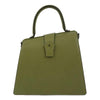 Hester van Eeghen Women's Klipper Diagonal Kiwi Green Leather Tote Handbag