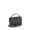 Jimmy Choo Black Grainy Calf Leather Cross Body Bag Silver Hardware OGRC|028