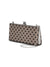 Jimmy Choo Black Satin Polka Dot Flocked Mesh/Cube Clasp Clutch  OLC | 010003