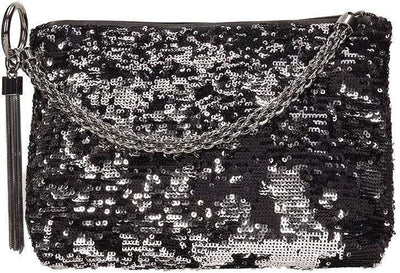 Jimmy Choo Callie Black/Silver Double Faced Sequin Handbag DFS/000071