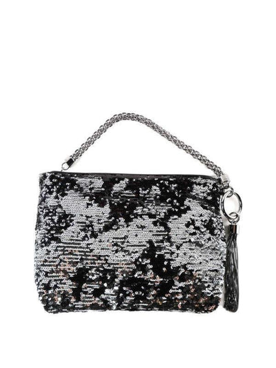 Jimmy Choo Callie Black/Silver Double Faced Sequin Handbag DFS/000071