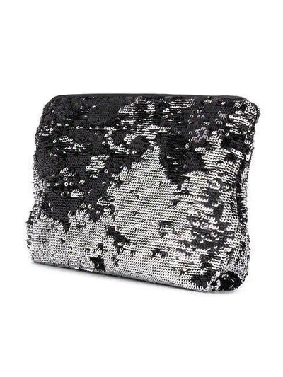 Jimmy Choo Callie Black/Silver Double Faced Sequin Handbag DFS/000071