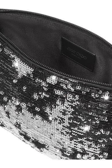 Jimmy Choo Callie Black/Silver Double Faced Sequin Handbag DFS/000071