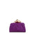 Jimmy Choo Cara Madeline Purple Suede Bow Knot Clasp Clutch Evening Bag SUE163