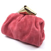 Jimmy Choo Cara/S Madeline Pink Suede Bow Knot Clasp Clutch Handbag SUE