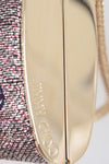 Jimmy Choo Carmen Shoe Print Lame Jacquard Fabric Handbag Small SJQ|153