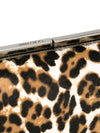 Jimmy Choo Cate Leopard Print Pony Hair Natural Luxury Clutch Handbag LOP 164