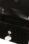 Jimmy Choo Finley Black Velvet Silver Glitter Spotted Handbag GSV/000071