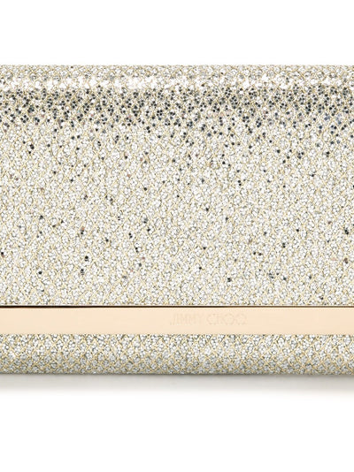 Jimmy Choo Milla Champagne Glitter Fabric Handbag GFA/144