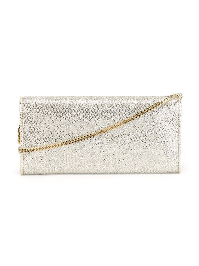 Jimmy Choo Milla Champagne Glitter Fabric Handbag GFA/144