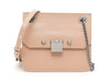 Jimmy Choo Mini Ballet Pink Rebel Cross Body Bag Silver Chain Strap REBEL/XB