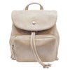 Jimmy Choo Suki Light Gold Shimmer Suede Leather Backpack OSLT/028