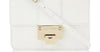 Jimmy Choo White Grainy Calf Leather Silver Hardware Cross Body Bag OGRC|028