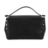 Jimmy Choo Women's Black Grainy Leather Small Handbag Snap Lock Closure GLQ153