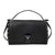 Jimmy Choo Women's Black Grainy Leather Small Handbag Snap Lock Closure GLQ153