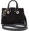 Jimmy Choo Women's Black Riley's Mini Suede Tote Crossbody Bag OCERT028