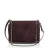 Jimmy Choo Women's Burgundy Suede Lockett City Crossbody Handbag 060846