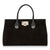 Jimmy Choo Women's Large Riley Black Suede Crosta Handbag Tote OCERT028