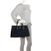 Jimmy Choo Women's Large Riley Black Suede Crosta Handbag Tote OCERT028