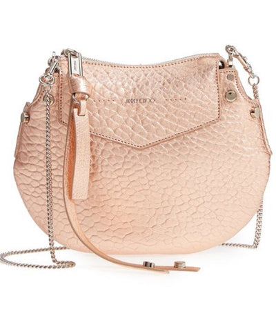 Jimmy Choo Women's Metallic Rose Gold Artie Mini Crossbody Handbag MGL174