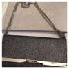 Jimmy Choo Women's Milla Glitter Metallic Anthracite Silver Clutch Bag LAG144