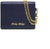 Miu Miu Baltico Navy Leather Credit Card Holder Madras Chain 5MC320