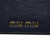 Miu Miu Baltico Navy Leather Credit Card Holder Madras Chain 5MC320