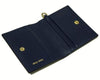 Miu Miu Baltico Navy Leather Credit Card Holder Madras Chain 5MC320