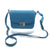 Miu Miu Bandoliera Blue Leather Cross Body Handbag with Silver Hardware 5BH638