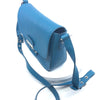 Miu Miu Bandoliera Blue Leather Cross Body Handbag with Silver Hardware 5BH638