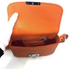 Miu Miu Bandoliera Orange Leather Cross Body Handbag w Silver Hardware 5BH638