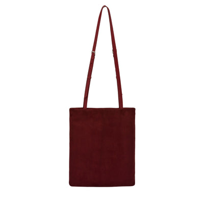 Miu Miu Camoscio Maroon Suede Shoulder Hand Shopping Bag 5BG011