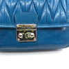 Miu Miu Laguna Blue Matelasse Lux Leather Crossbody Bandoliera Handbag 5BH088