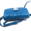 Miu Miu Laguna Blue Matelasse Lux Leather Crossbody Bandoliera Handbag 5BH088